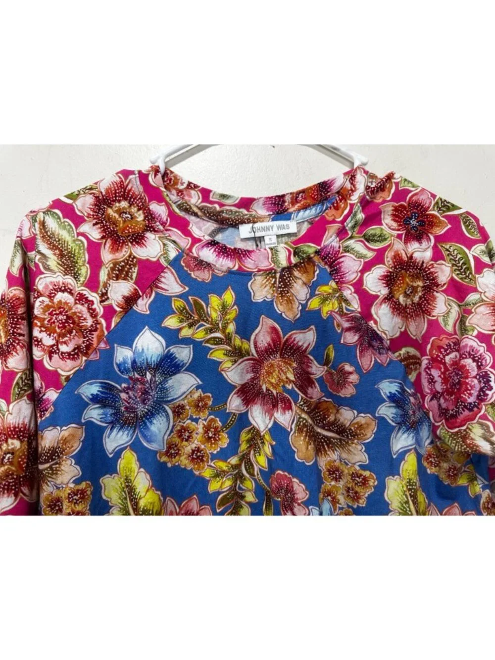 Johnny Was The Raglan Floral Pajamas Set Womens Small Top and flare Pants Cozy - Picture 7 of 16